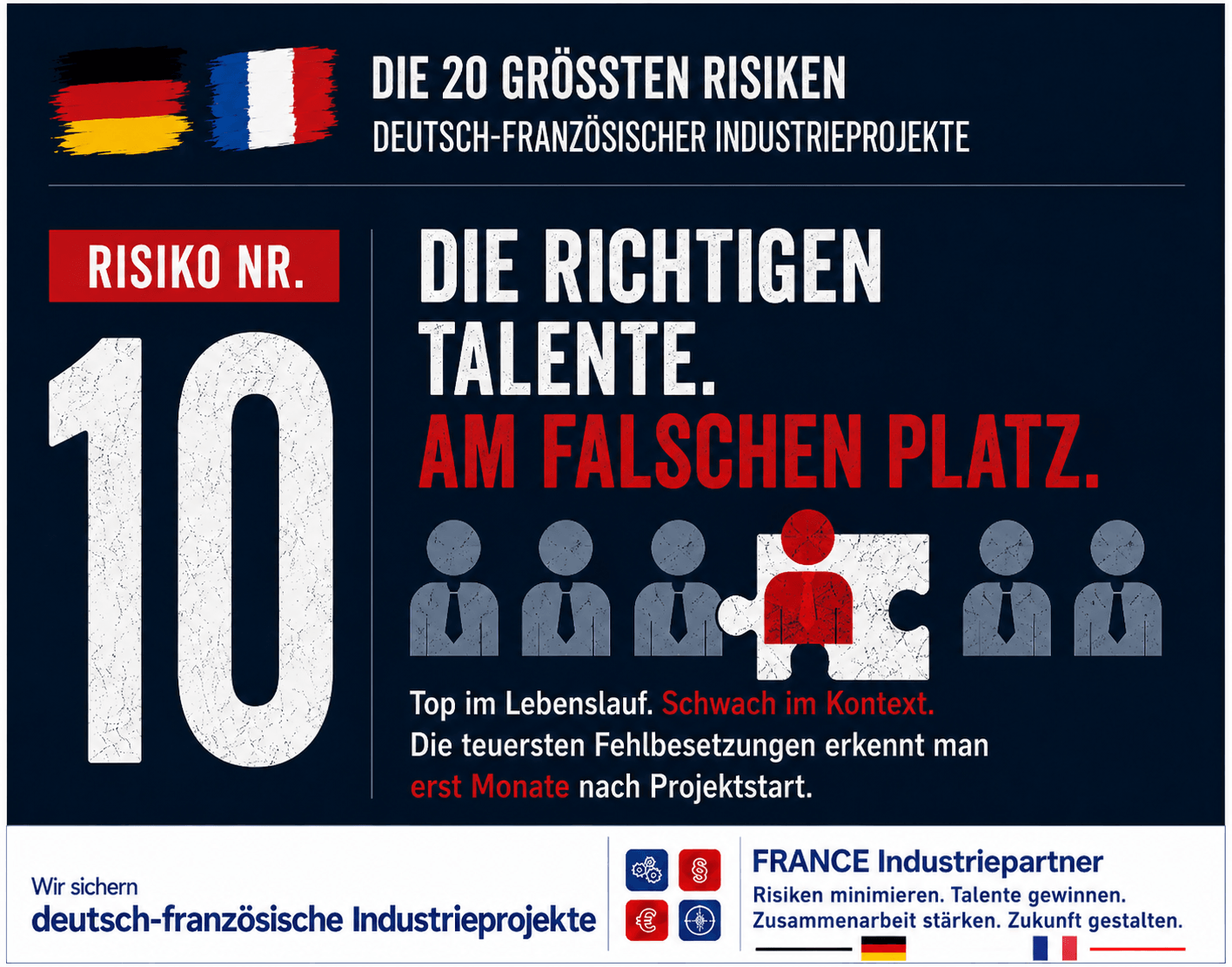 Risiko Nr. 10: Die richtigen Talente. Am falschen Platz