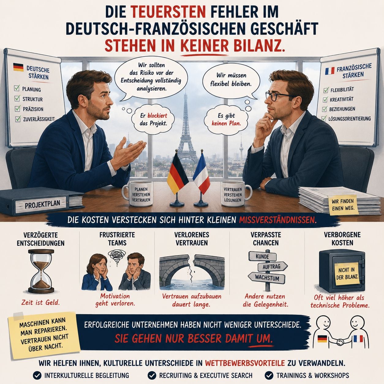Die teuersten Fehler im deutsch-französischen Geschäft stehen in keiner Bilanz